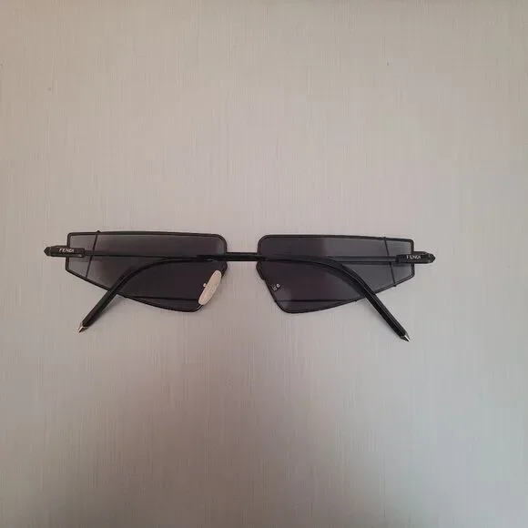 FENDI Geometric Black Narrow Tinted Sunglasses